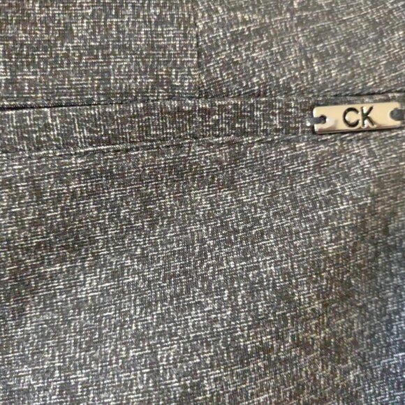 Calvin Klein Dark Gray Pull Up Slim Fit Tapered Leg Stretch Suit Pant Women Sz 8 - Picture 6 of 6